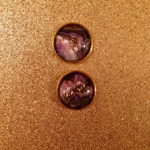 24K Gold Plated Acrylic Pour Earrings